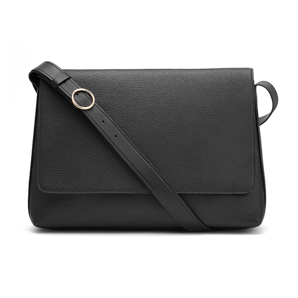 Cuyana Black leather messenger tote - NEW/NEVER WORN